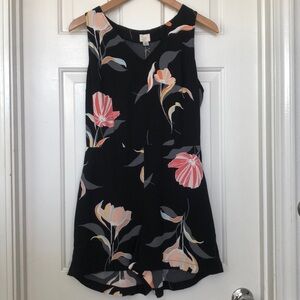 A New Day Black Floral Romper